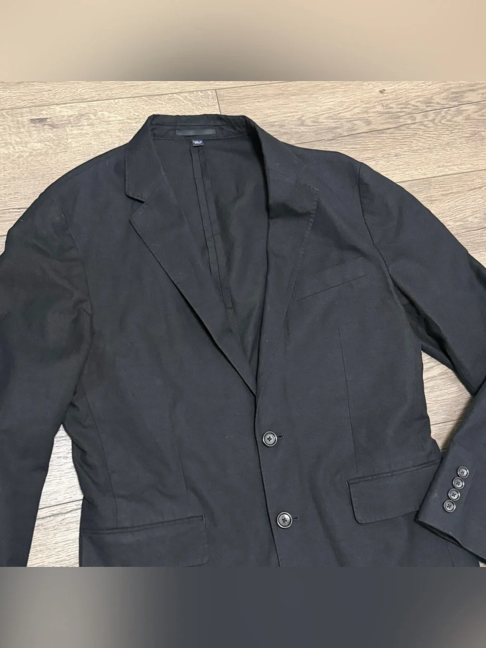 J Crew Blazer Men Irish Linen Ludlow Slim Unstructured Sport Coat Black 38S